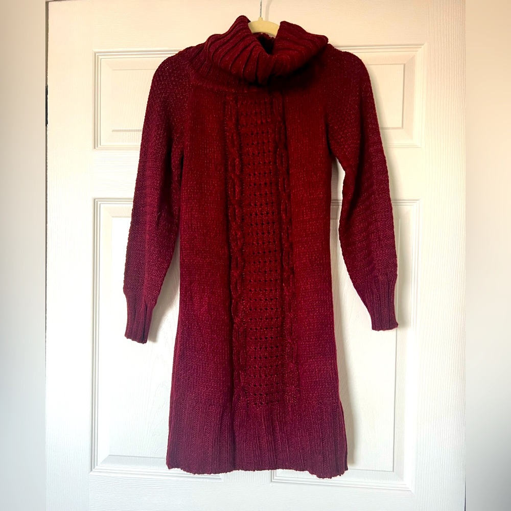 Burgundy Sweater Dress